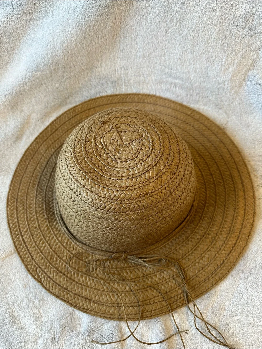 Straw Sun Hat - Brown Wide Brim Women's Hat - Picture 2 of 4